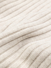 Breakwater Damen-Rippstrick-Pullover mit hohem Halsausschnitt