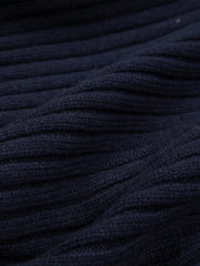 Breakwater Damen-Rippstrick-Pullover mit hohem Halsausschnitt