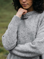 Farne Rundhals-Strickpullover für Damen