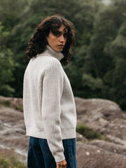 Mora Damen-Strickpullover mit Rollkragen
