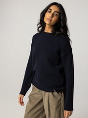 Eva Damen-Pullover mit Kontrastnähten