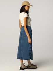 Yarrel Damen-Jeansrock in A-Linie