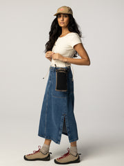 Yarrel Damen-Jeansrock in A-Linie