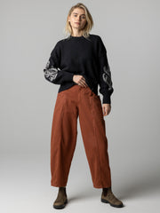 Floral Marine Damenpullover