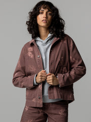 Women's Floral Marine Yarrel Printed Jacket