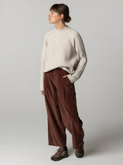Breakwater Damen-Rippstrick-Pullover mit hohem Halsausschnitt