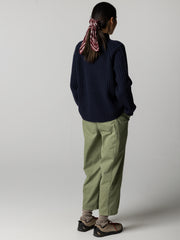 Breakwater Damen-Rippstrick-Pullover mit hohem Halsausschnitt