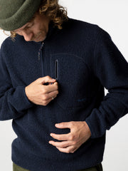 Portell Wollfleece-Herrenjacke mit 1/4-Reißverschluss