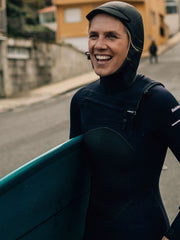 Nieuwland 5,5/4,5 mm Yulex® Damen-Wetsuit mit Brustreißverschluss und Kapuze